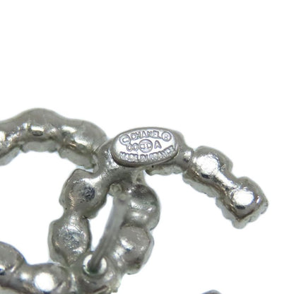 Chanel Coco Rhinestone Earrings Metal Women