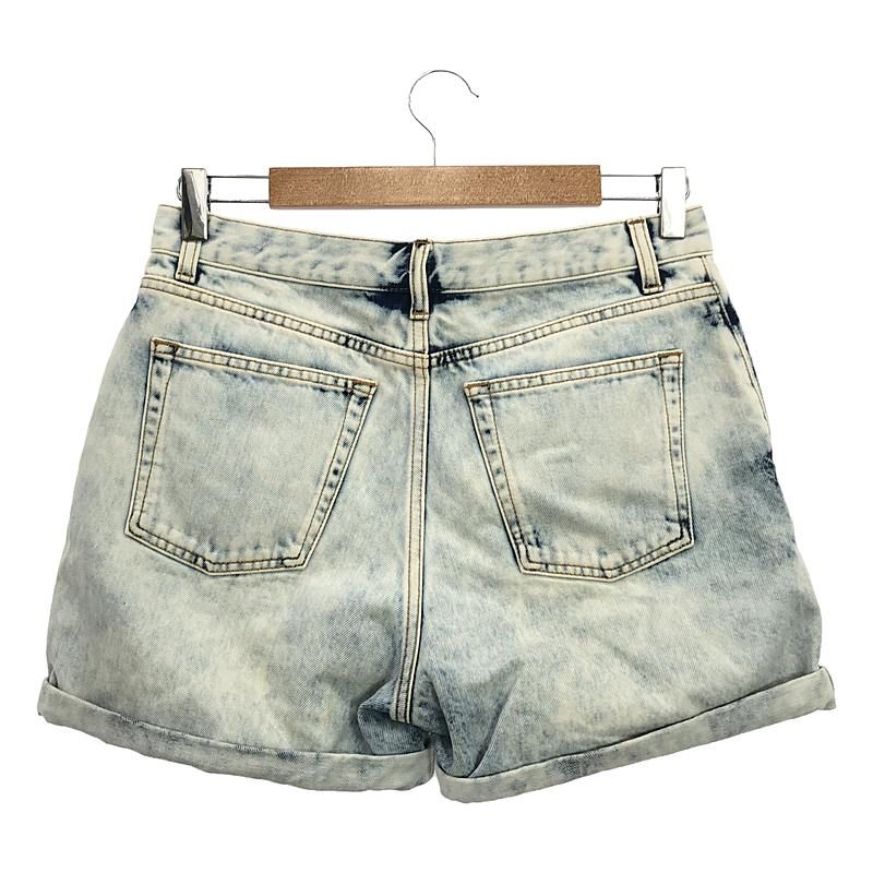 Saint Laurent Paris | 2016 | Bleached Denim Shorts | 26 | Indigo | Women
