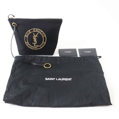 Saint Laurent Paris 7110435 Women's Wool And Leather Pouch