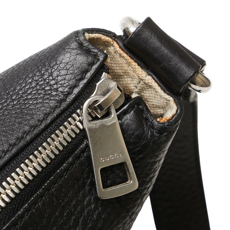 Gucci Interlocking G Crossbody Shoulder Bag 322059 Black Leather Women's Gucci