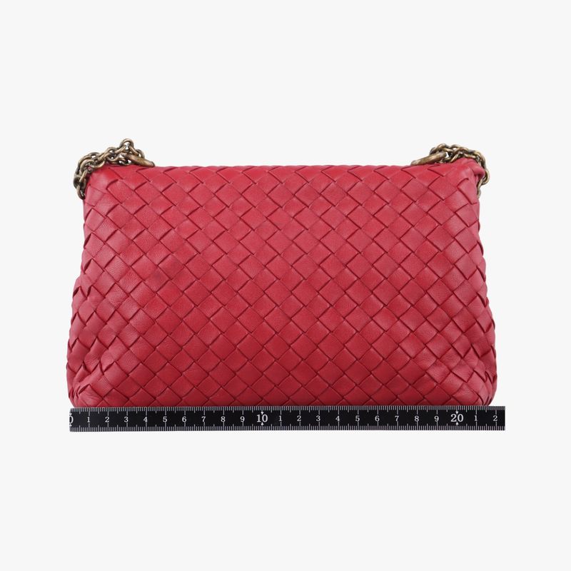 Bottega Veneta Intrecciato Olympia Red Lambskin B07197921r