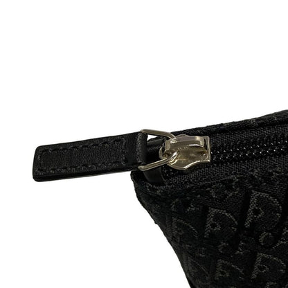 Dior/christian Dior Handbag Trotter Black And Dark Gray Studded/mini Bag Leather