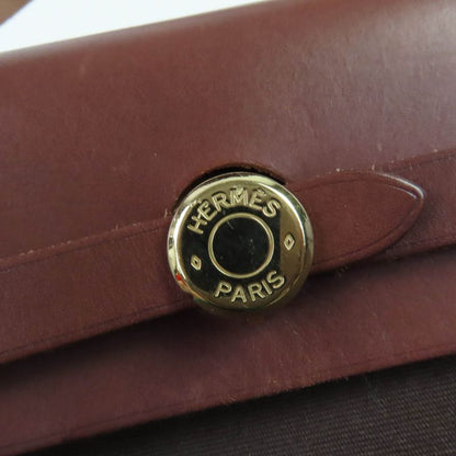 Hermes Yale Bag PM Toile Officier Vibrato Gold Hardware Shoulder Bag Brown