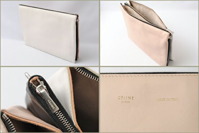 Celine Shoulder Bag Clutch Bag Celine 172843qrb Lambskin Fresh Natural Black