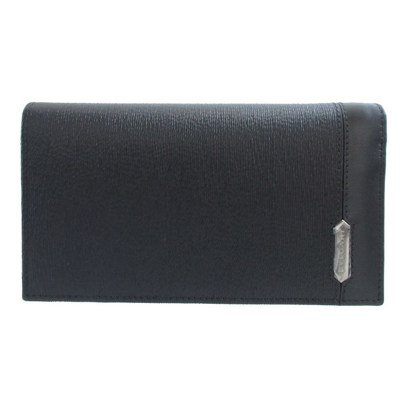 Bulgari Serpenti Scaglie 280922 Leather Black Bifold Long Wallet 0223 Bvlgari