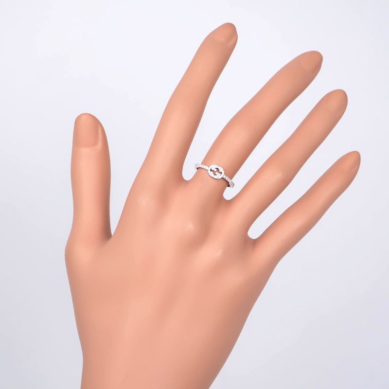 Gucci Interlocking GG Ring No 9 750wg Full Eternity Diamond