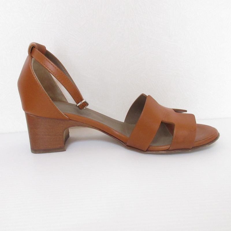 Hermes 2022 Ansan 50 H Cut Detail Chunky Heel Sandals 35 22.5cm (8.86in)