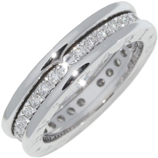 Bulgari Ring 18K White Gold Diamond 045ct Bzero1 Ring XS Full Diamond An850656