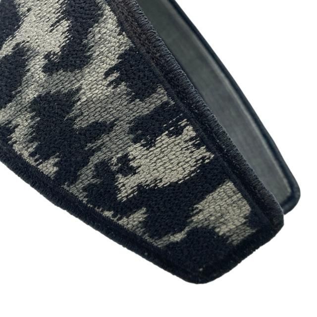 Christian DIOR Oblique Catsuit Headband Hair Accessory Leopard Gray Black Canvas