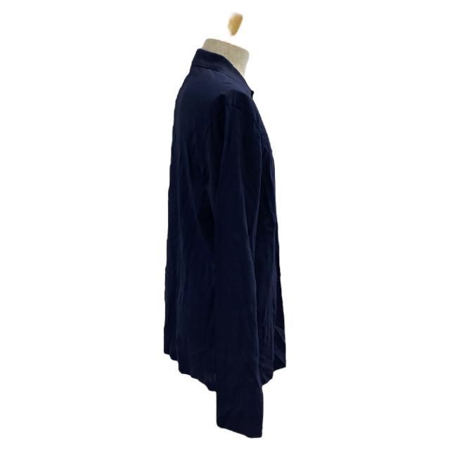 Prada Tops Shirts Polo Shirt Long Sleeve Apparel Cotton Navy Dark Blue [size L]