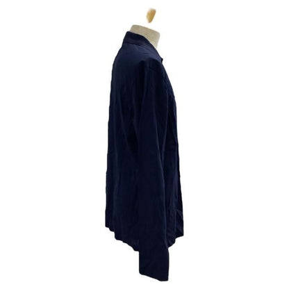 Prada Tops Shirts Polo Shirt Long Sleeve Apparel Cotton Navy Dark Blue [size L]
