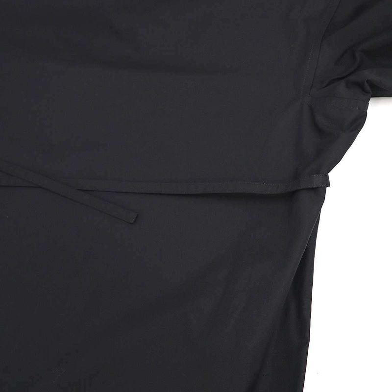 Hermes 23aw Cotton Ribbon Design Blouse Shirt 3h0601dv Black 40