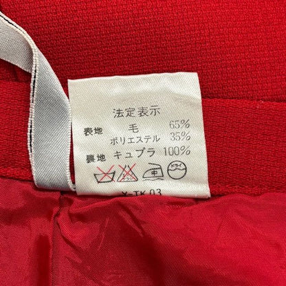 Christian Dior Skirt 11 Wool Polyester Cupro Red None With Pockets Apparel