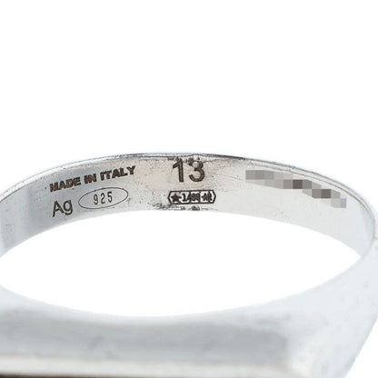 Prada Triangle Logo Silver Ring Men's #12