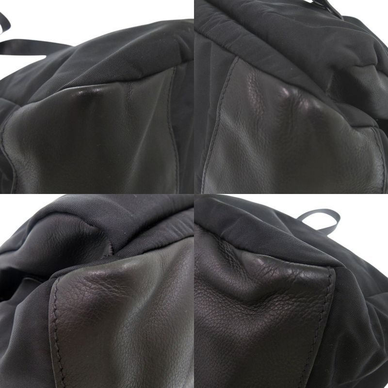 Prada Messenger Bag Bt0582 Crossbody Shoulder Bag Leather Nylon NERO 1191 Prada