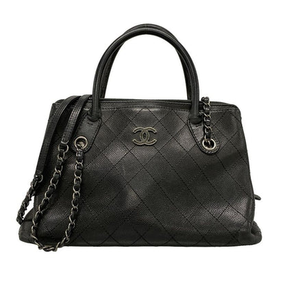 Chanel Shoulder Bag In The Mix Black 2way/chain Shoulder/vintage Silver Hardware