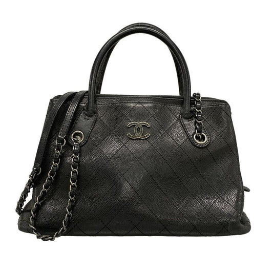 Chanel Shoulder Bag In The Mix Black 2way/chain Shoulder/vintage Silver Hardware
