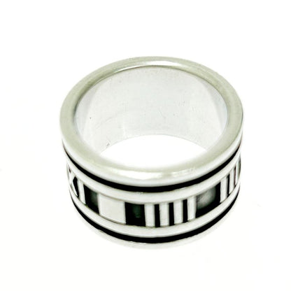 Tiffany & Co Silver Atlas Wide Ring 11.2g 925 Engraved 483461 Ring