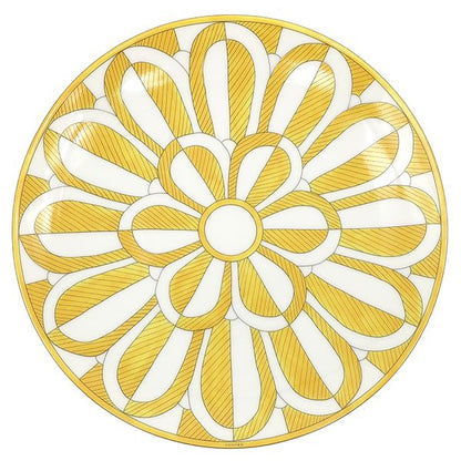Hermes Tableware Dess Ert Plates Soleil de Hermes No2 Set of 2 Porcelain Yellow