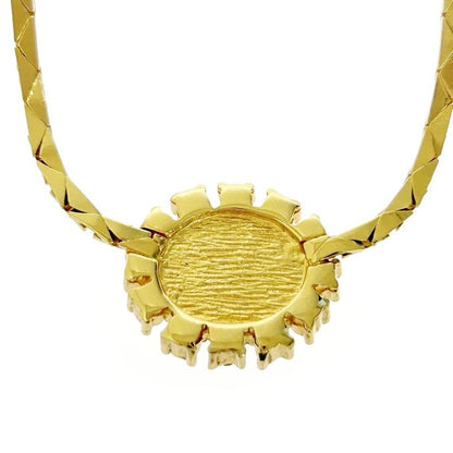Christian Dior GP Rhinestone Pearl Necklace Gold 473476 Necklace