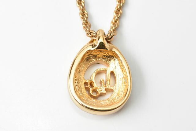 Christian Dior Necklace Choker Christian Dior Vintage Logo Teardrop Motif