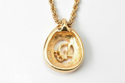 Christian Dior Necklace Choker Christian Dior Vintage Logo Teardrop Motif