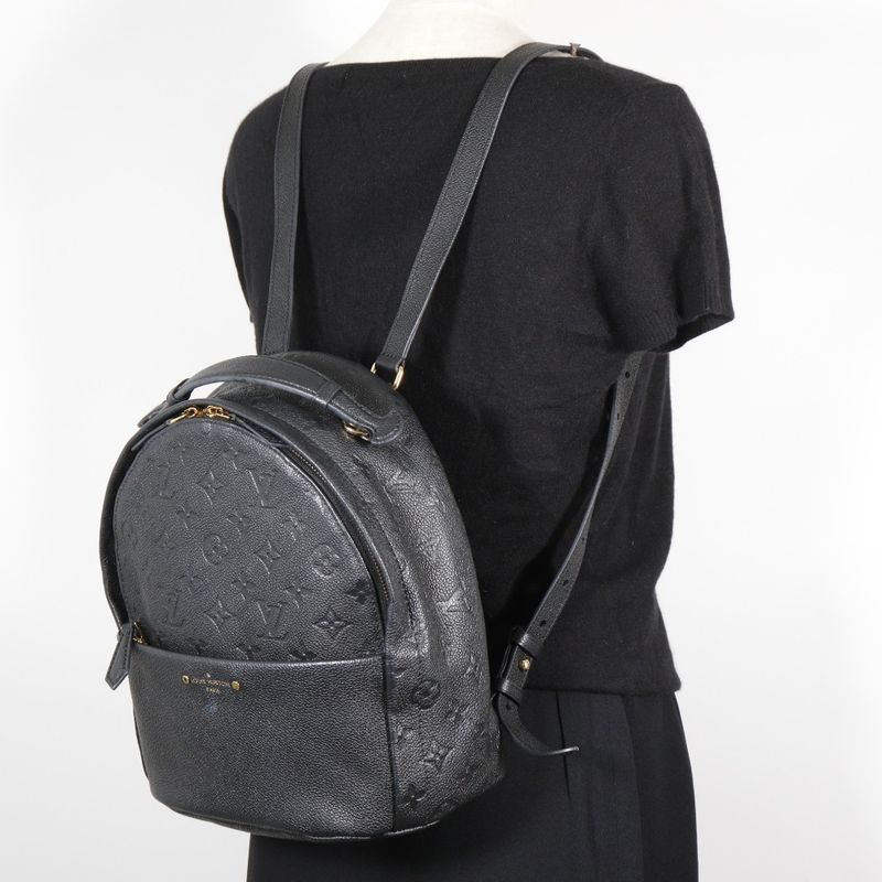 Louis Vuitton Sorbonne M44016 Monogram Empreinte Black Ca2128 Women's Backpack/d