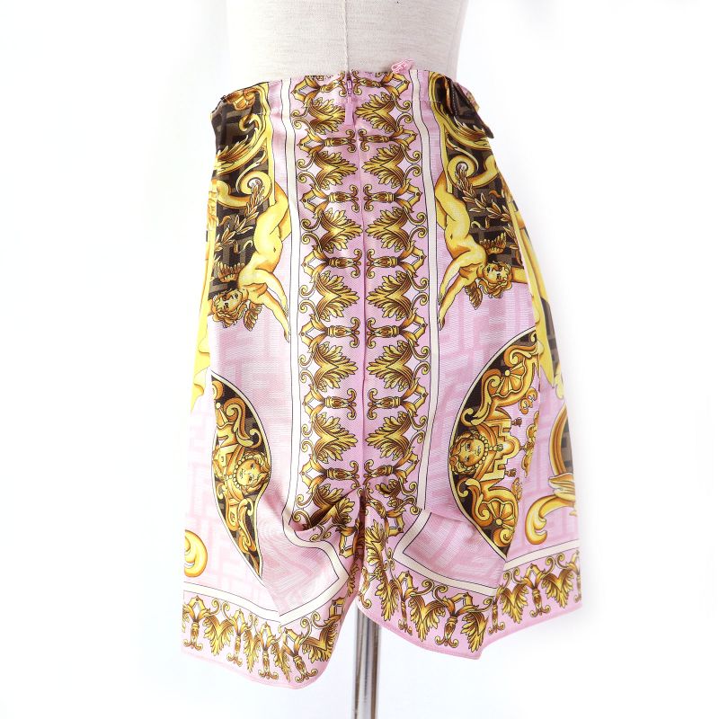 Fendace 22SS Fq7251 100% Silk Fendi Versace F Logo Zucca Pattern Baroque