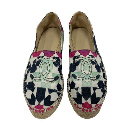 Chanel Flat Shoes Canvas Multicolor Here Mark Espadrilles