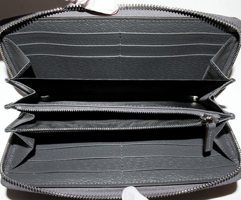 Gucci Round Zipper Long Wallet With Coin Purse Ophidia GG Supreme Zip-around