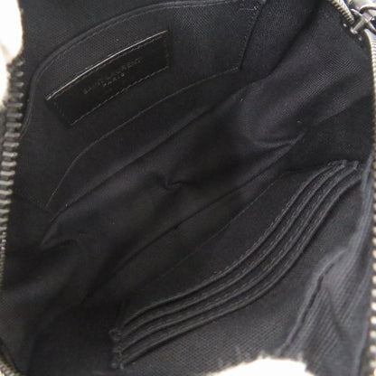 Saint Laurent Camera Bag Camp Nylon Lambskin Black Shoulder Bag Black 0596