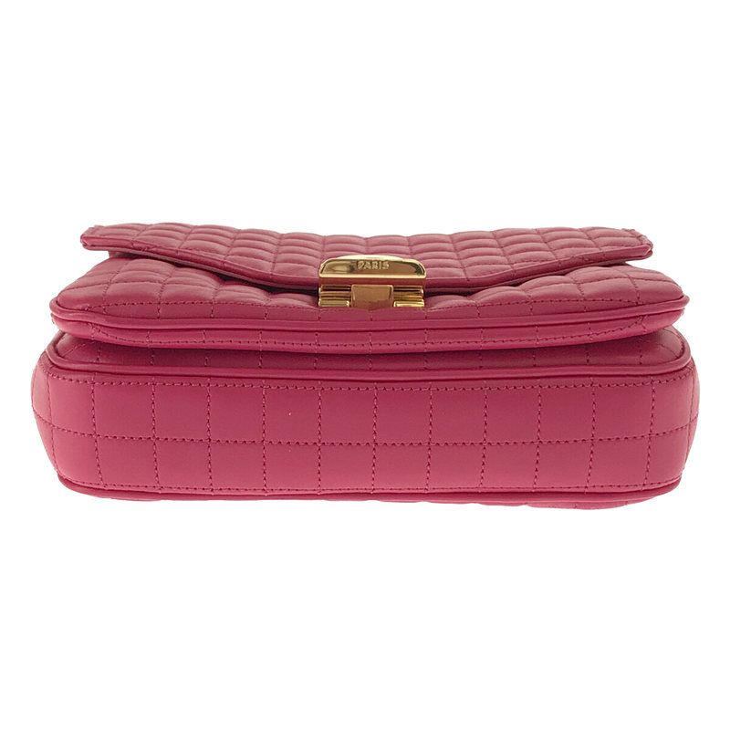 Celine - 2020 - Small C Quilted Calfskin Shoulder Bag With Bag - Pink - Women
