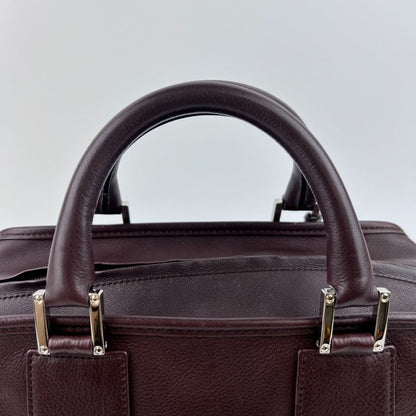 Loewe Anagram Amazona 28 Handbag Brown Leather Vintage Women's