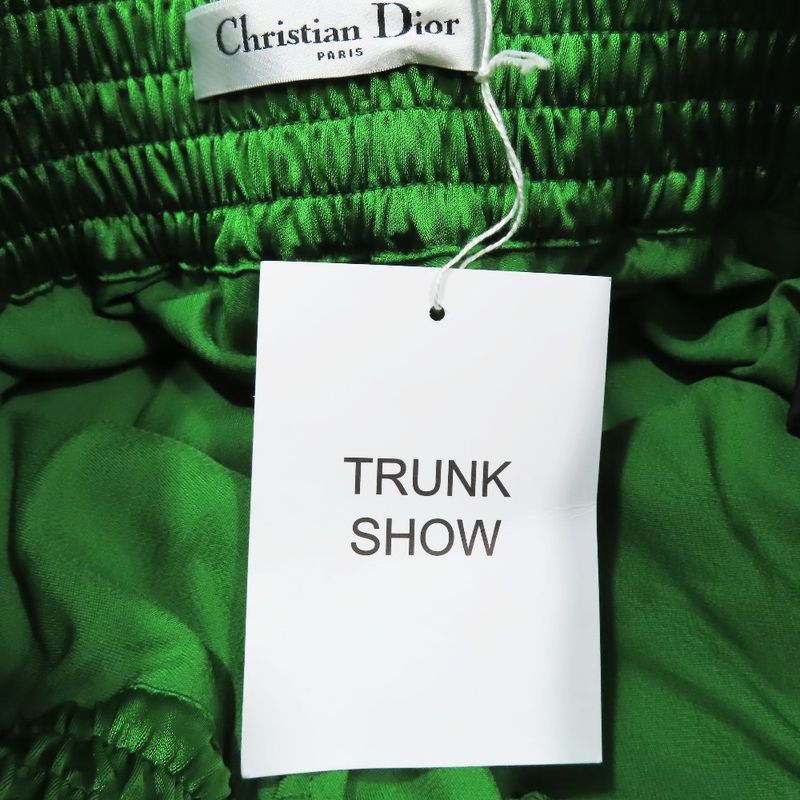 Unused 22SS Christian DIOR Boxing Shorts Half Pants Logo DIOR VIBE Green S