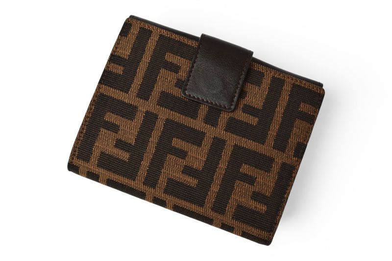 Fendi Wallet Fold Fendi Fold Wallet Zucca Pattern Brown