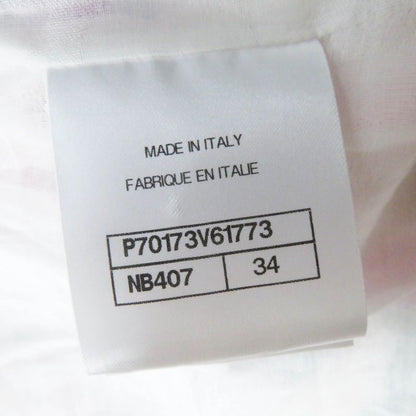 CHANEL 21AW P70173 100% Silk Logo Print Hooded Zip-up Jacket/blouson Multi 34