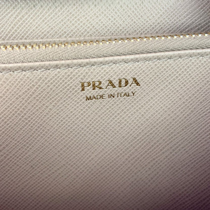 Prada Saffiano Leather Wallet Round Zipper Long Wallet 1ml506 Beige