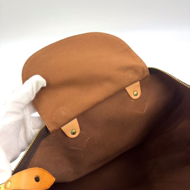 Louis Vuitton Speedy 40 Monogram Leather X PVC Brown Handbag Gold M41522