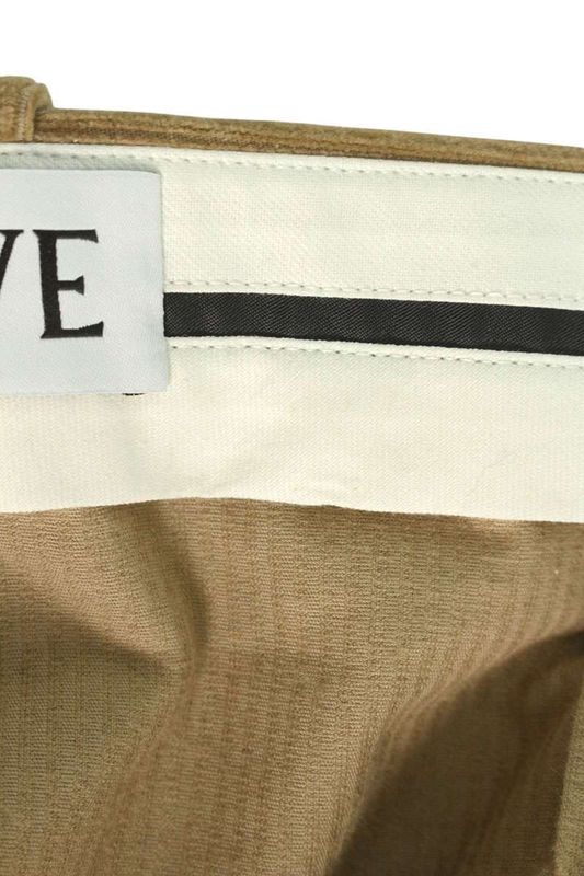 Loewe H526y04weu Cotton Cashmere Corduroy Long Pants Men 52