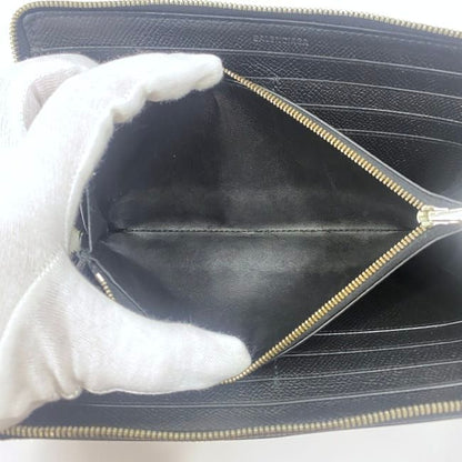 Balenciaga Round Zipper Long Wallet Black Everyday Wallet Leather