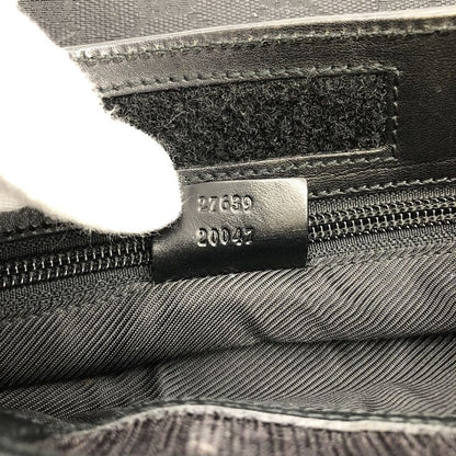 Gucci 27639 Light Shape Shoulder Bag Crossbody Black GG Canvas/leather Men