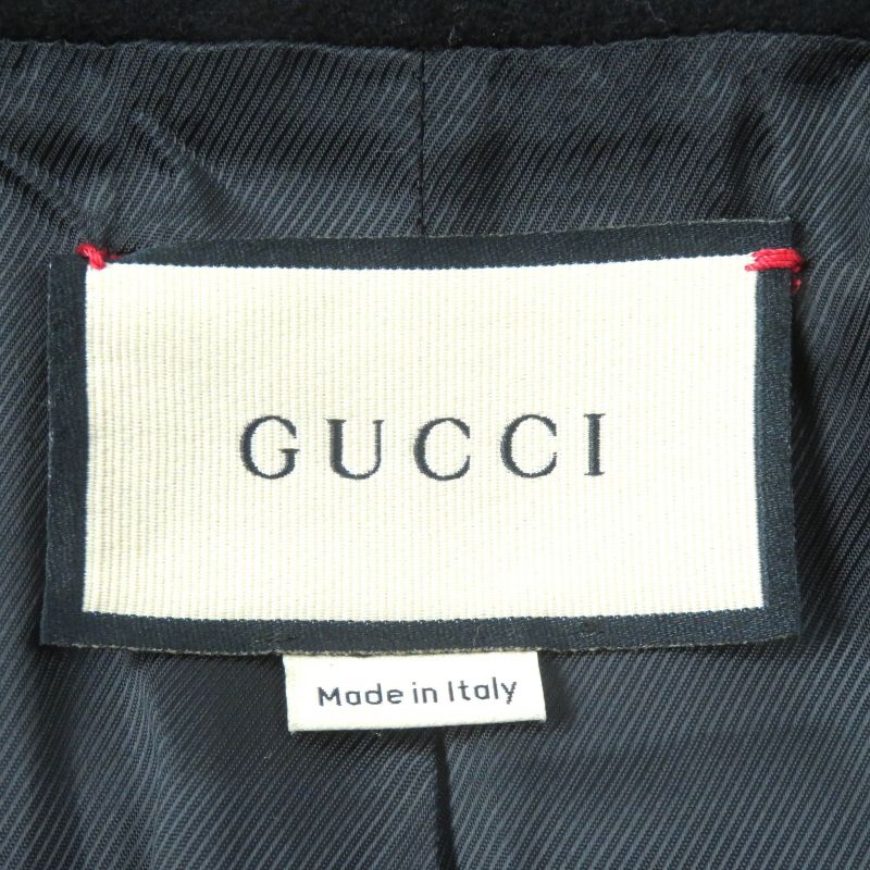 Gucci 22SS 669523 Wool Logo Gold Button Back Pleats Seventh Sleeve Double