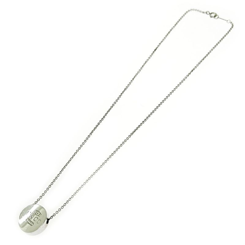 Tiffany & Co Silver 1837 Concave Circle Necklace 11.4g 925 Engraved 363881