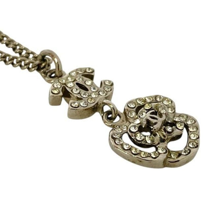 Chanel Necklace Pendant Accessory Small Accessory Coco Mark Camellia Metal