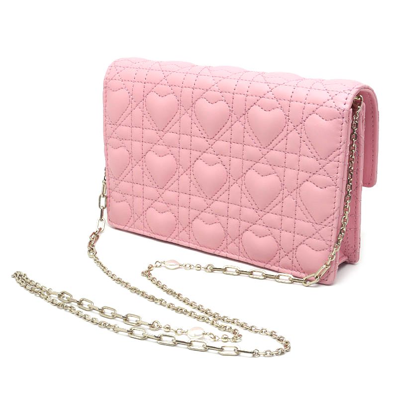Dior MISS DIOR Chain Pouch Heart Pink Cannage Limited Edition