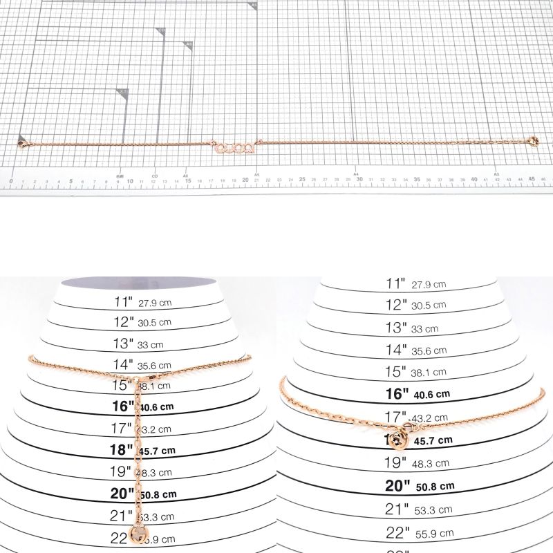 Gucci 774693 Logo Necklace 462cm (1819in) Long Crystal Script Logo Antique Pink