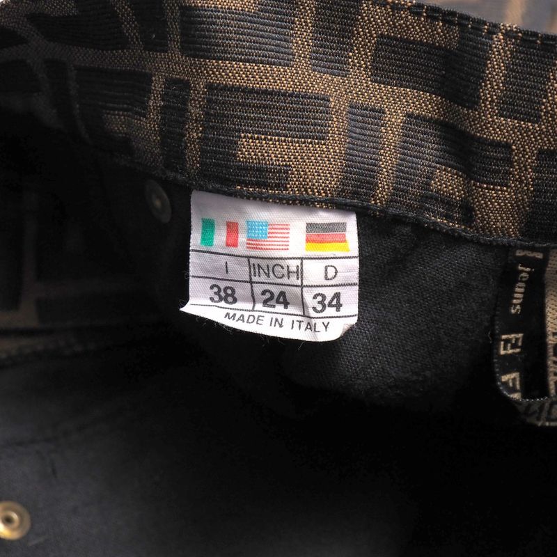 Fendi Mini Skirt Size 38 FF Double F Zucca Allover Tight Skirt 20250724 Ra5597