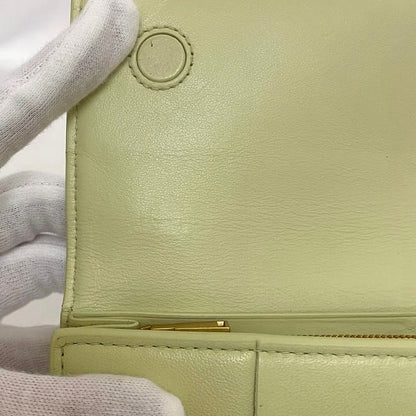 Bottega Veneta Bifold Long Wallet Light Yellow Cassette 742694