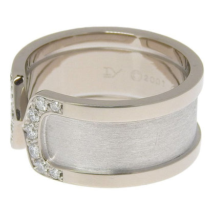 Cartier C2 Diamond Ring 18K White Gold 750 White Gold Diamond #55 Size 15