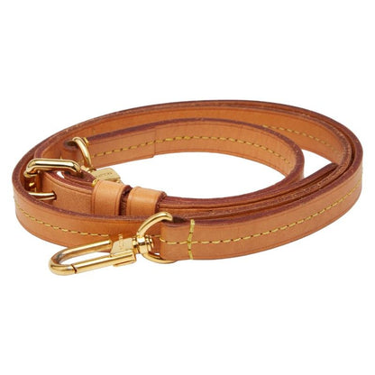Louis Vuitton Shoulder Strap Brown Gold Leather Plated Women's Louis Vuitton